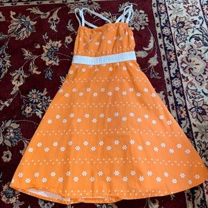 Girls orange dress with flowers from Gymboree